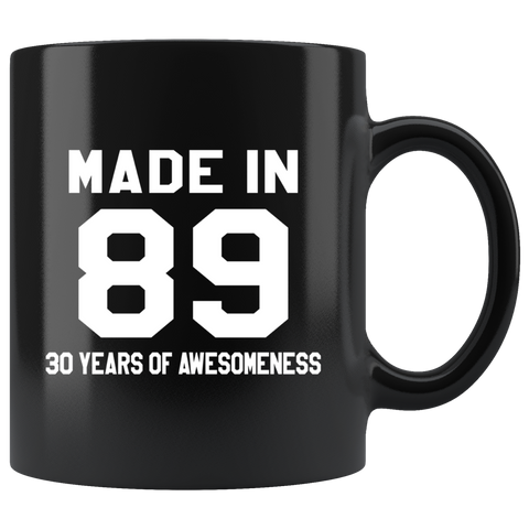 Made In 89 11oz Black Mug
