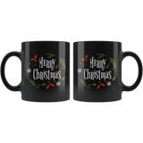 Merry Christmas 11oz Black Mug