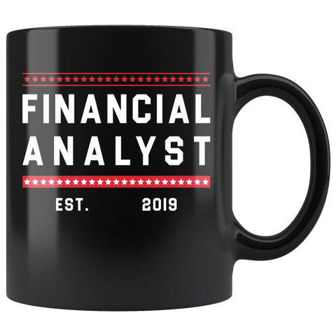 Financial Analyst Est. 2019 11oz Black Mug
