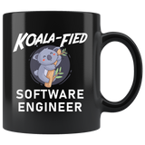 KOALA-FIED Software Engineer  11oz Black Mug