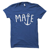 Bridesmaid Mate Anchor Design Shirt