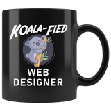 KOALA-FIED Web Designer 11oz Black Mug