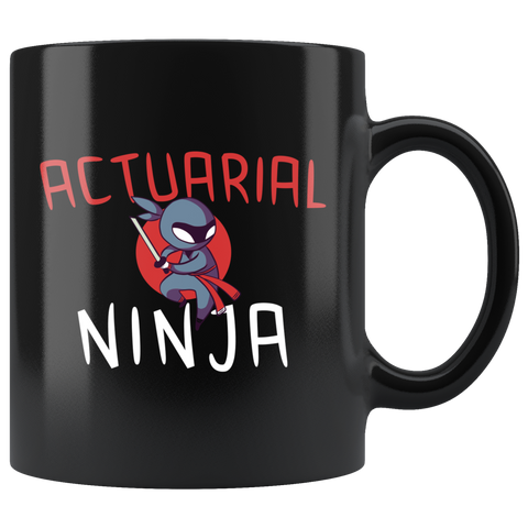 Actuarial Ninja 11oz Black Mug