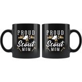 Proud Scout Mom 11oz Black Mug