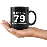 Made In 79 11oz Black Mug