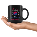 I Love My Hot Korean Boyfriend 11oz Black Mug