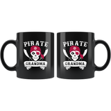 Pirate Grandma 11oz Black Mug