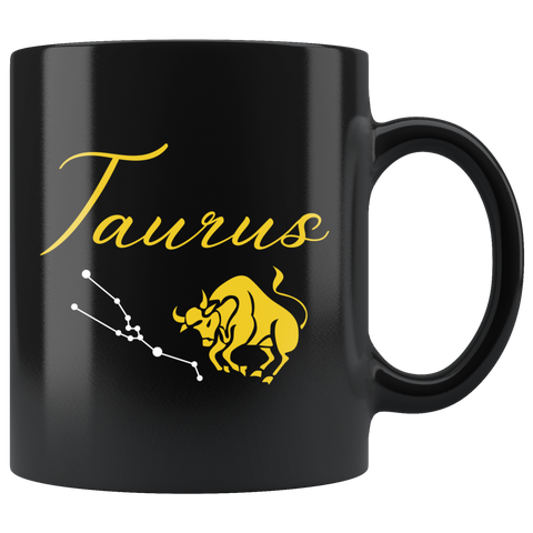 Taurus 11oz Black Mug
