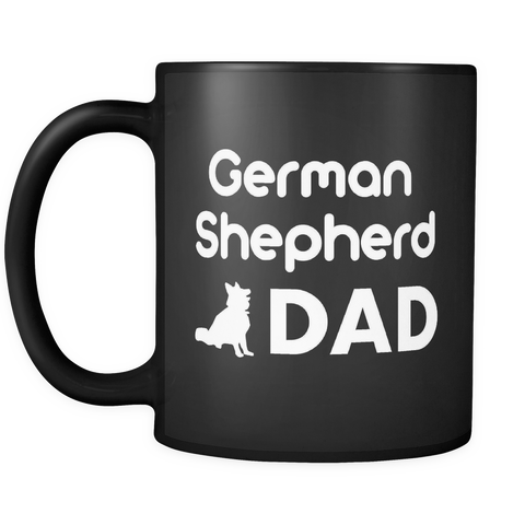 German Shepherd Dad Black Mug