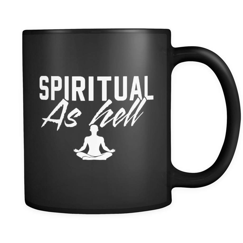 Spiritual As Hell Black Mug