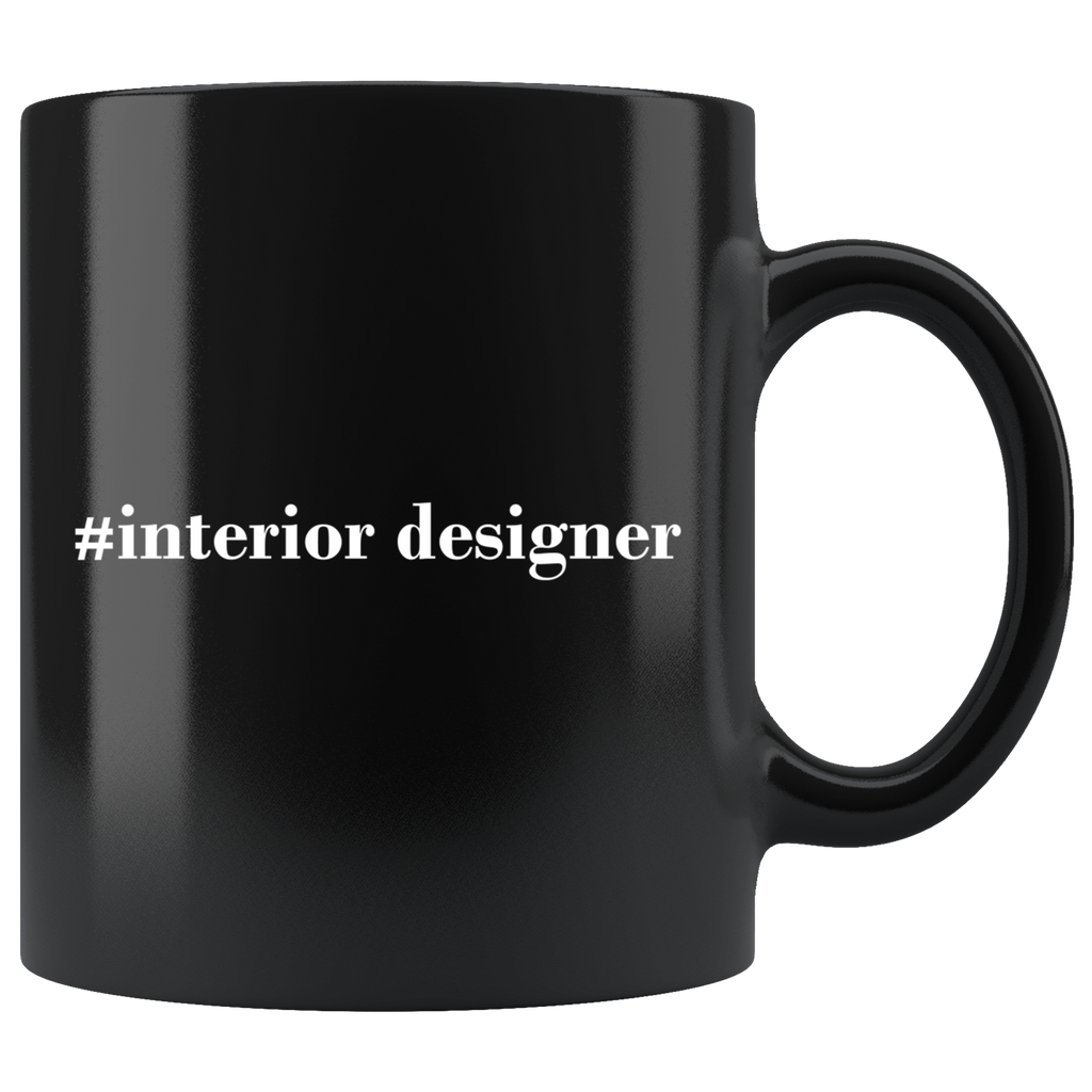 #Interior Designer 11oz Black Mug