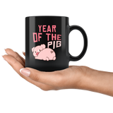 Year Of The Pig 11oz Black Mug