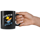 Surfer Chick 11oz Black Mug