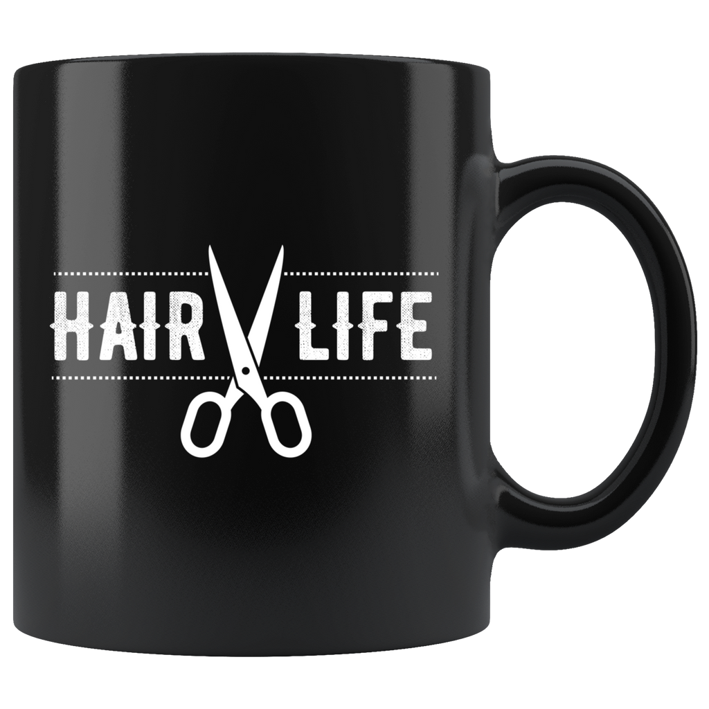 Hair Life 11oz Black Mug