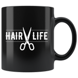 Hair Life 11oz Black Mug