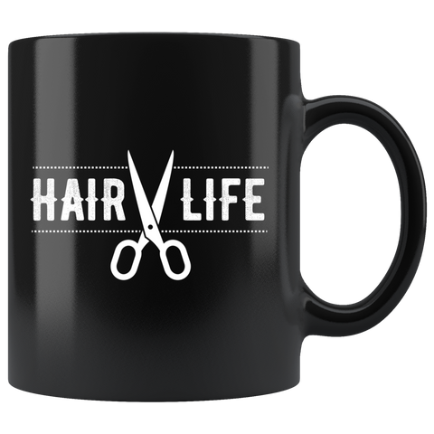 Hair Life 11oz Black Mug