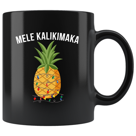Mele Kalikimaka 11oz Black Mug