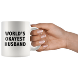 World's Okayest Husband White Mug