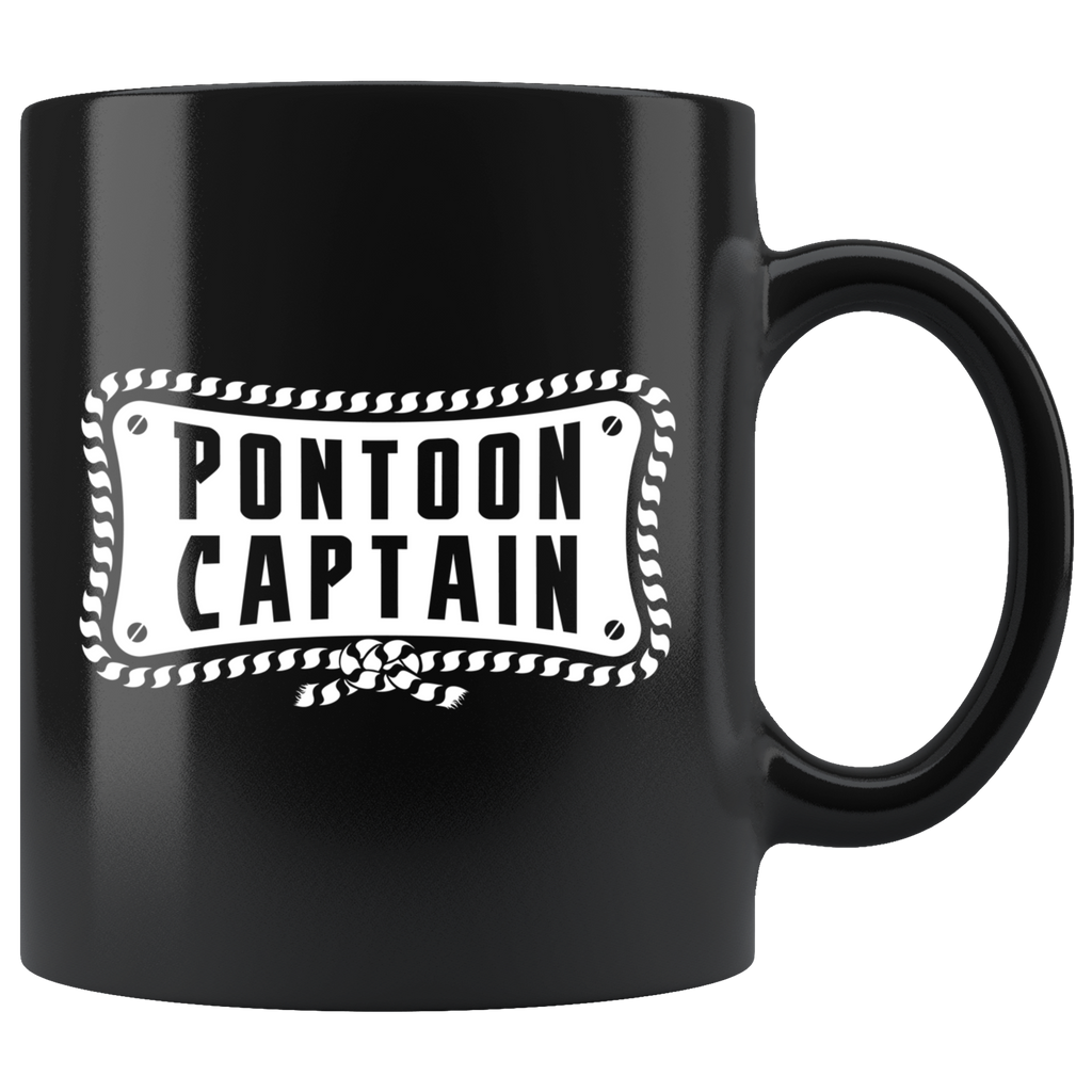Pontoon Captain 11oz Black Mug