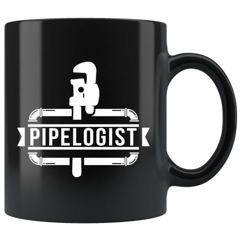 Pipelogist 11oz Black Mug