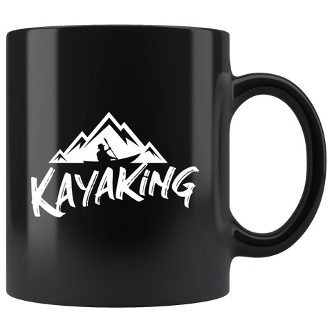 Kayaking 11oz Black Mug