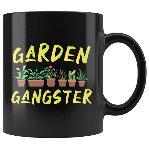 Garden Gangster 11oz Black Mug