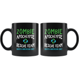 Zombie Apocalypse Rescue Team North American Unit 11oz Black Mug
