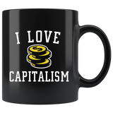 I Love Capitalism 11oz Black Mug