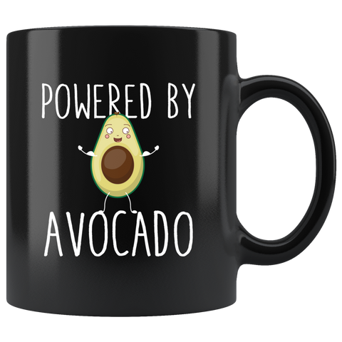Powered By Avocado 11oz Black Mug