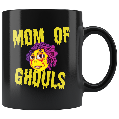 Mom Of Ghouls 11oz Black Mug