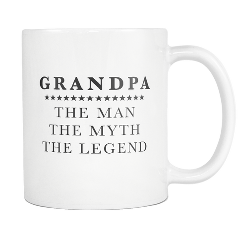 Grandpa The Man The Myth The Legend White Mug
