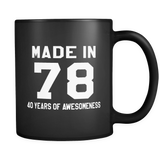 Made In 78 Black Mug