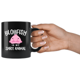 Blobfish Is My Spirit Animal 11oz Black Mug