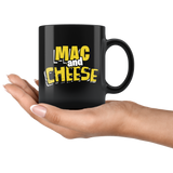 Powered By Mac And Cheese 11oz Black Mug