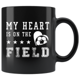 My Heart Is On The Field (Soccer) 11oz Black Mug