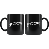 Groom 11oz Black Mug