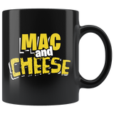 Powered By Mac And Cheese 11oz Black Mug
