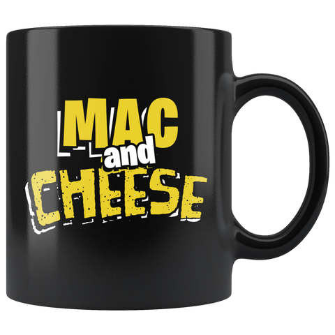 Powered By Mac And Cheese 11oz Black Mug