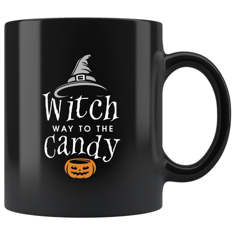 Witch Way To The Candy 11oz Black Mug