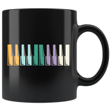 Piano Image 11oz Black Mug