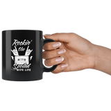 Rockin' The Spoiled Wife Life 11oz Black Mug
