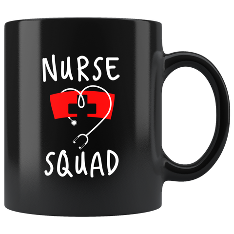 Nurse Squad 11oz Black Mug