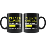 Pirate Costume Loading Please Wait 11oz Black Mug