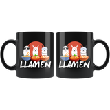Llamen 11oz Black Mug