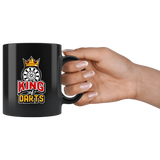 King Of Darts 11oz Black Mug