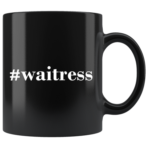 #waitress 11oz Black Mug