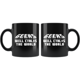 Geeks Will CTRL+S The World 11oz Black Mug