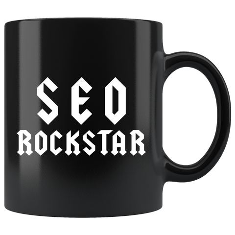 SEO Rockstar  11oz Black Mug
