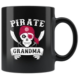 Pirate Grandma 11oz Black Mug