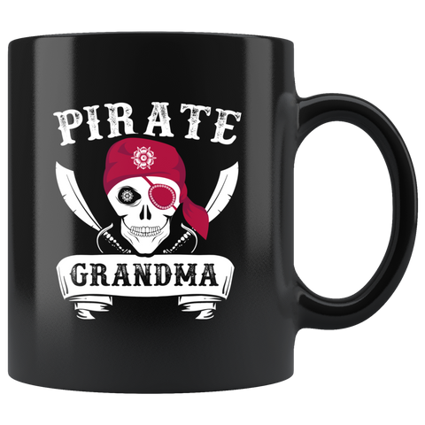 Pirate Grandma 11oz Black Mug